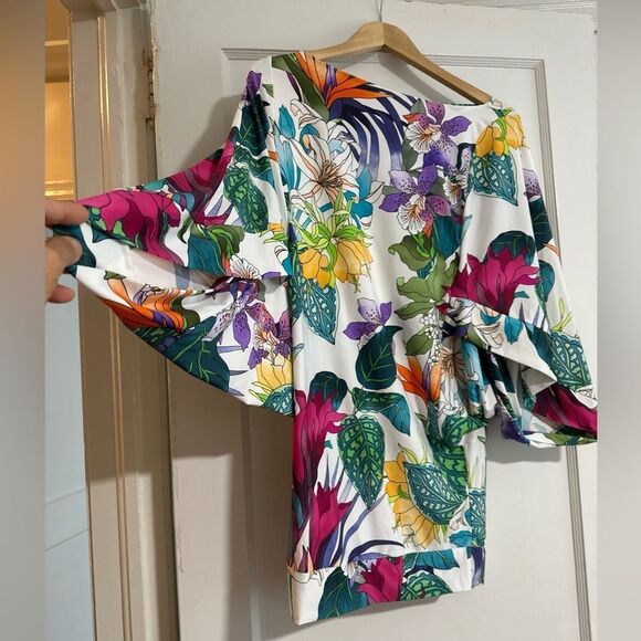 Trina Turk Amazonia Floral Multicolor Women's top sz small - Picture 5 of 13